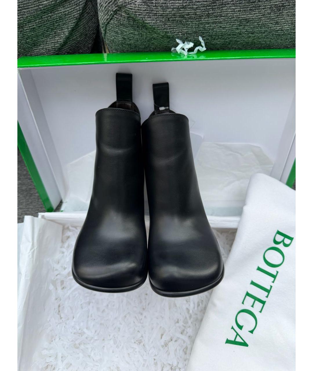 BOTTEGA VENETA Черные кожаные ботильоны, фото 3