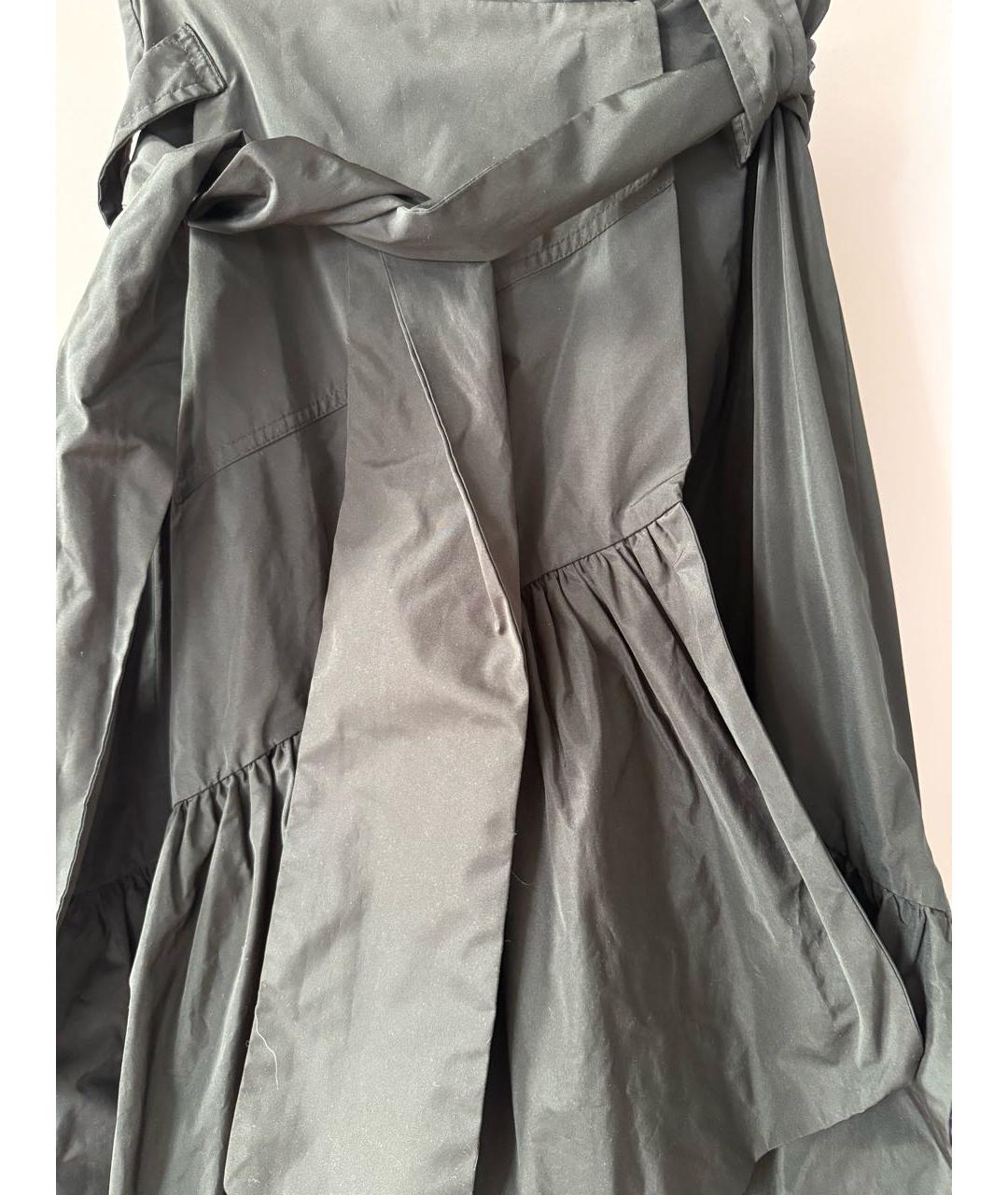 PINKO Черная полиэстеровая юбка макси, фото 4