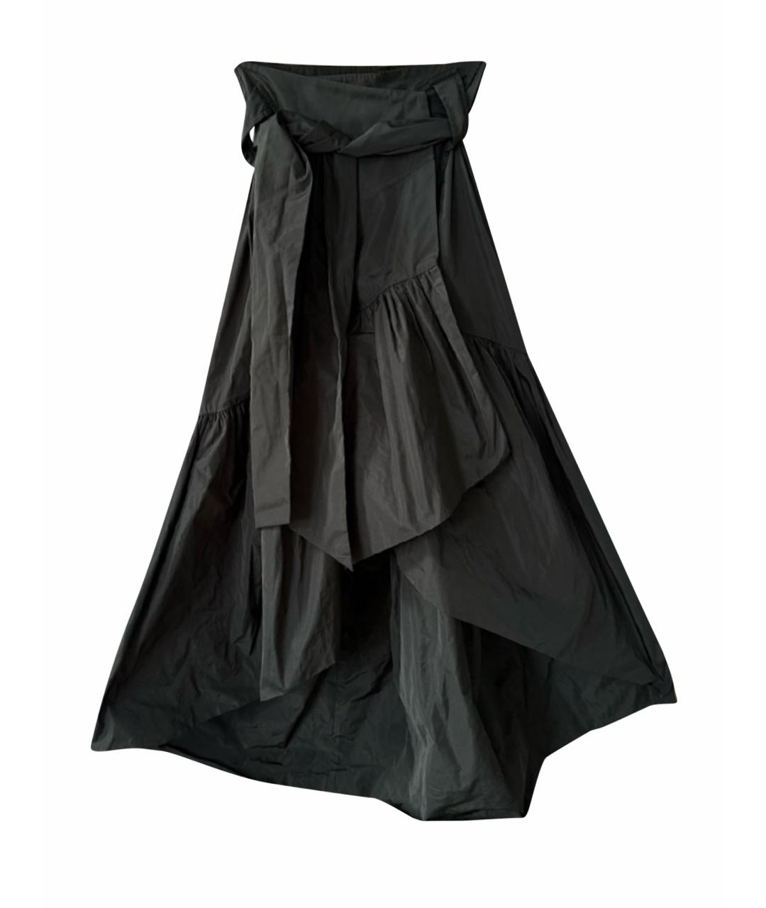 PINKO Черная полиэстеровая юбка макси, фото 1