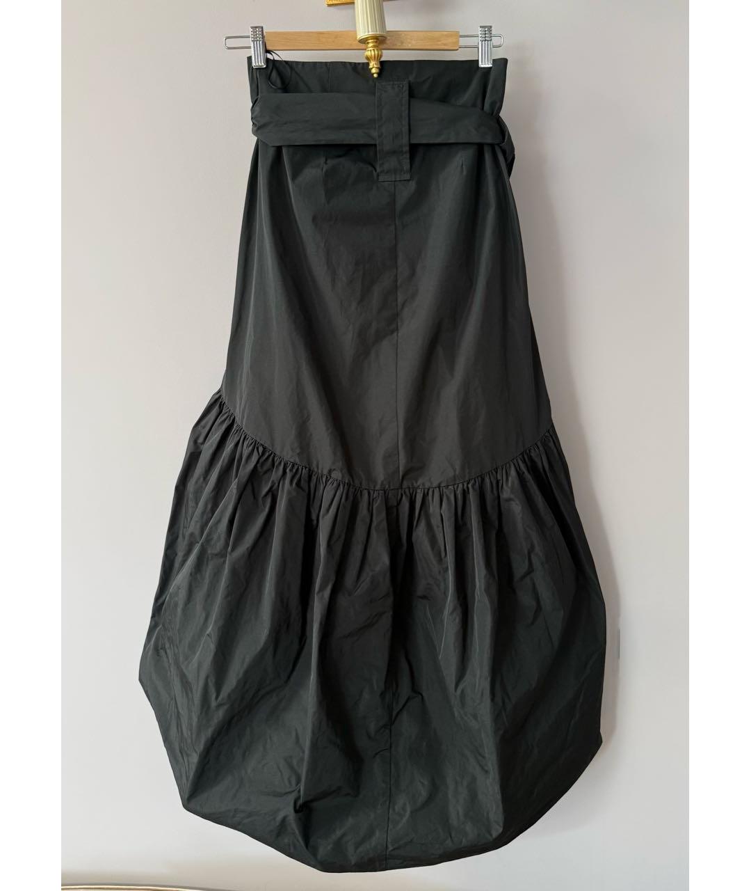 PINKO Черная полиэстеровая юбка макси, фото 2