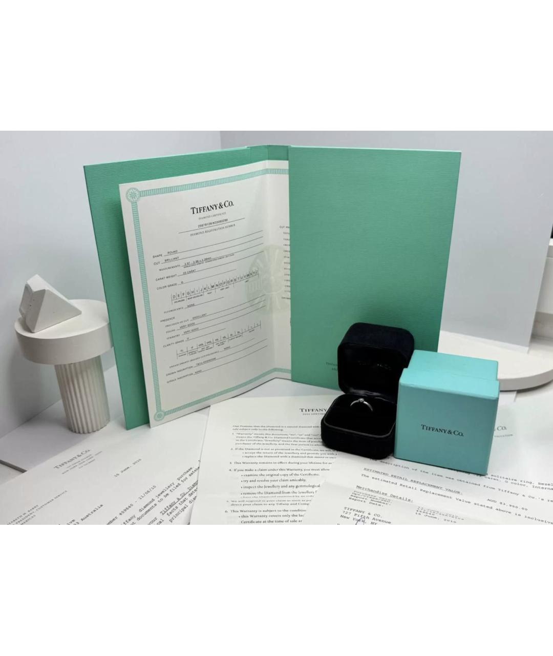 TIFFANY&CO Серебряное платиновое кольцо, фото 2