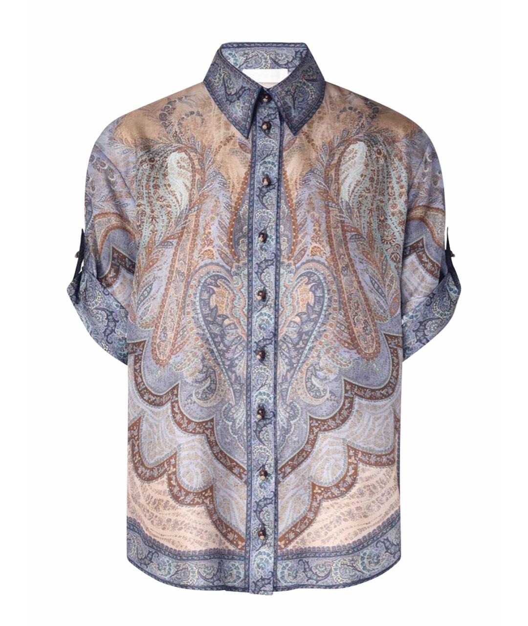 ZIMMERMANN Фиолетовый шелковый костюм с брюками, фото 1