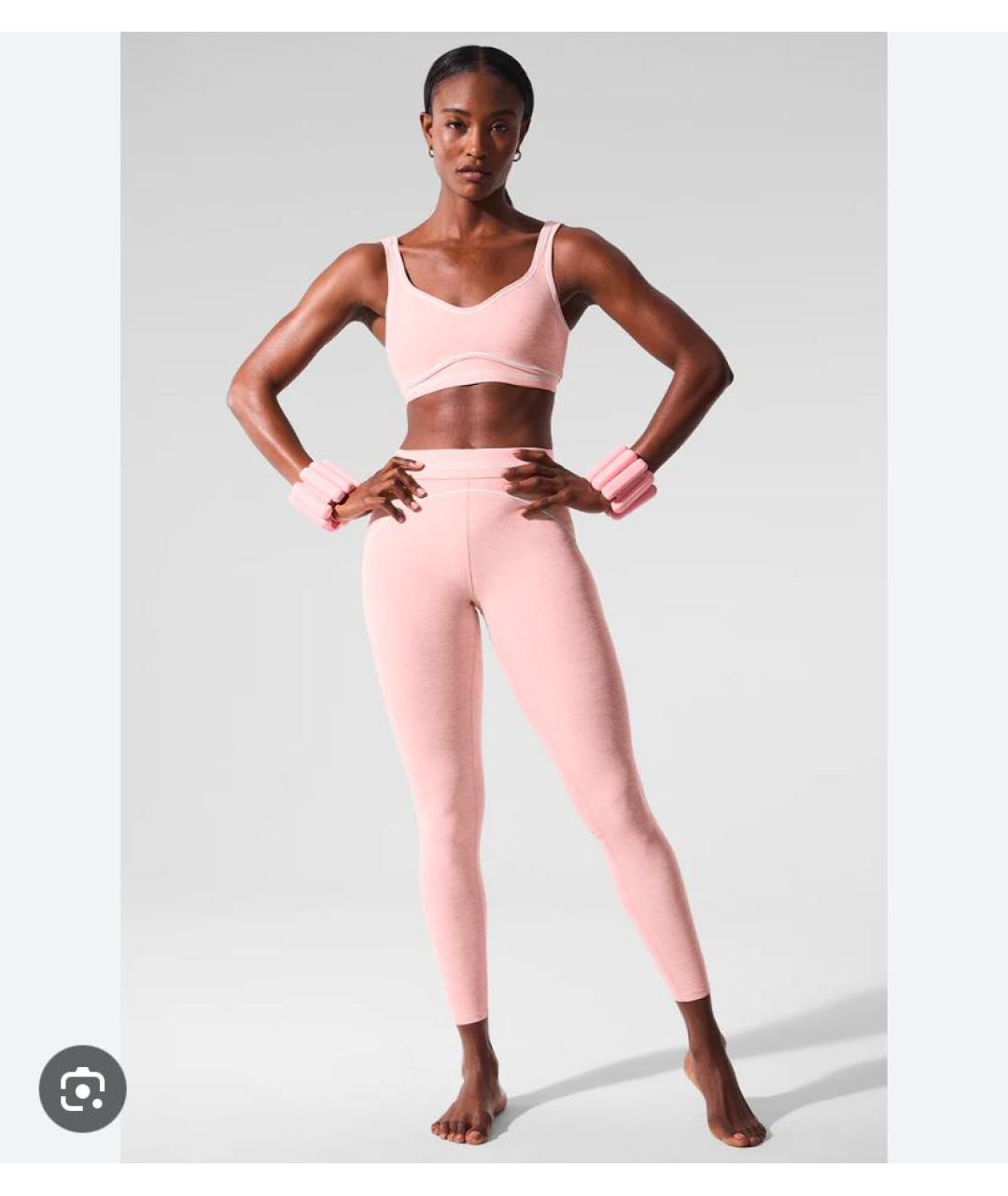 ALO YOGA Розовый хлопковый спортивные костюмы, фото 4