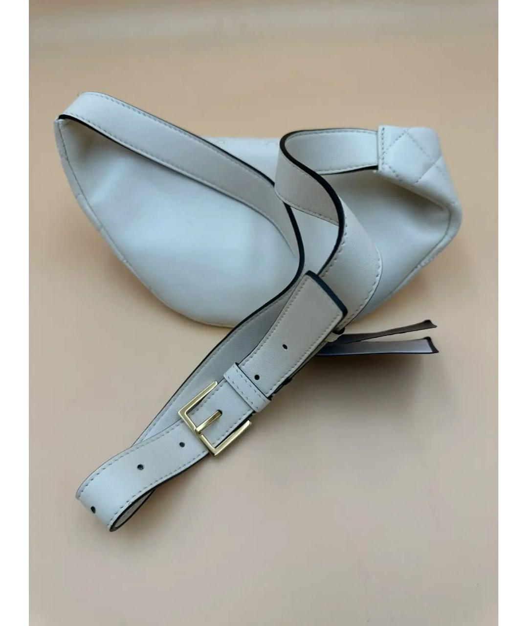 VERSACE Бежевая кожаная поясная сумка, фото 4