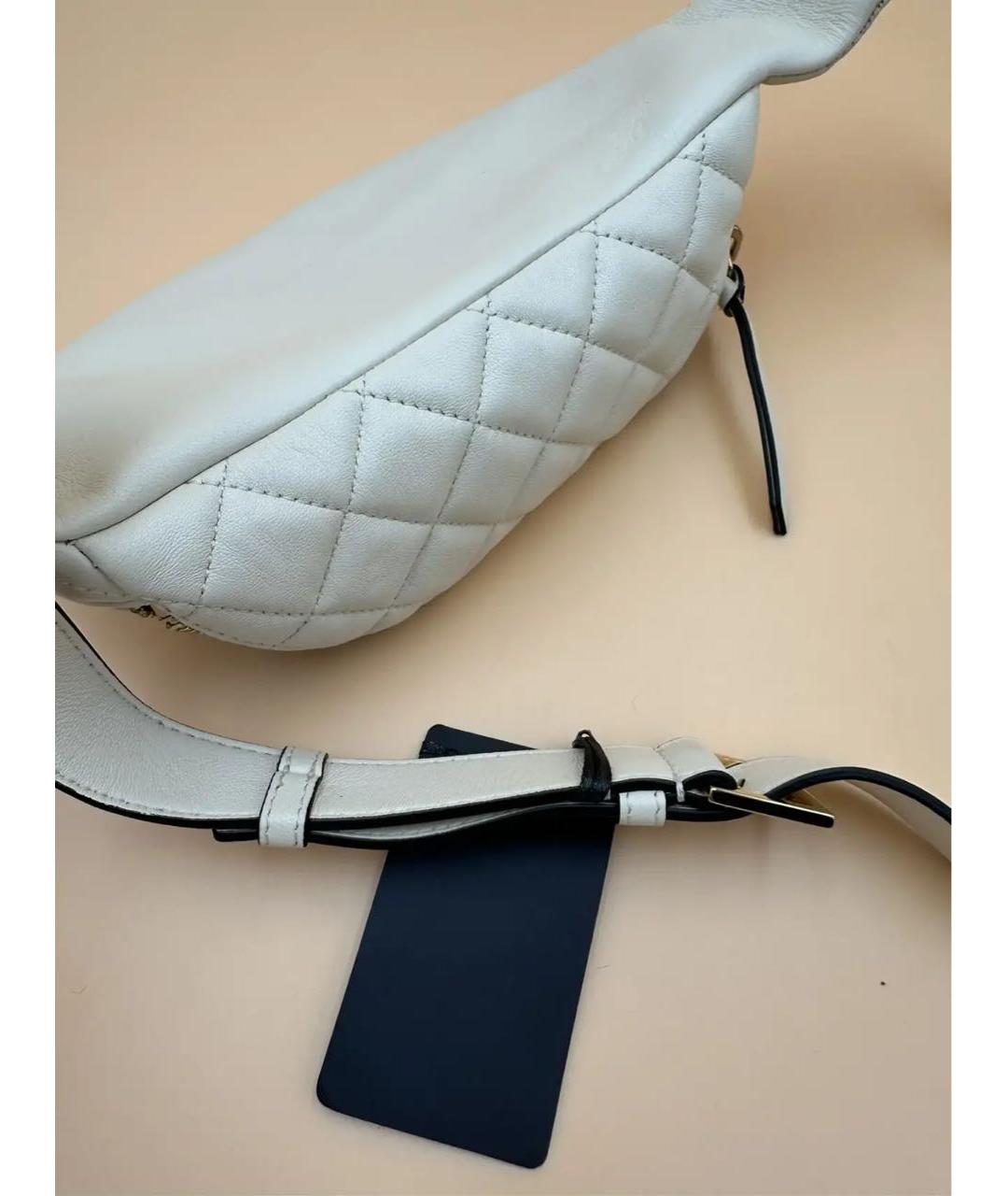 VERSACE Бежевая кожаная поясная сумка, фото 2