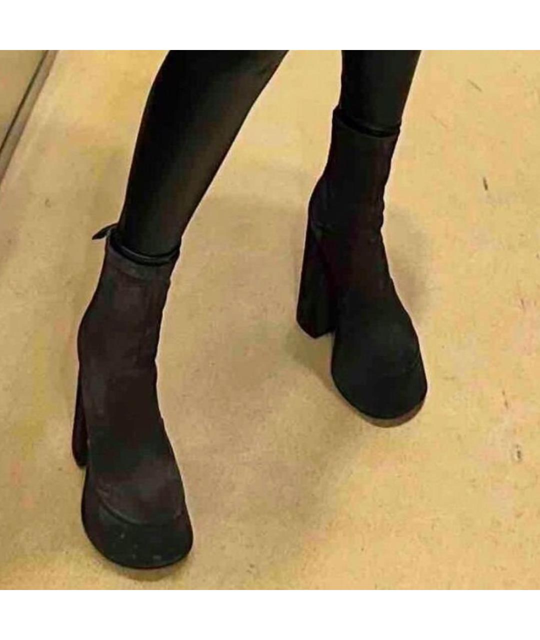 VIC MATIE Коричневые замшевые ботильоны, фото 8