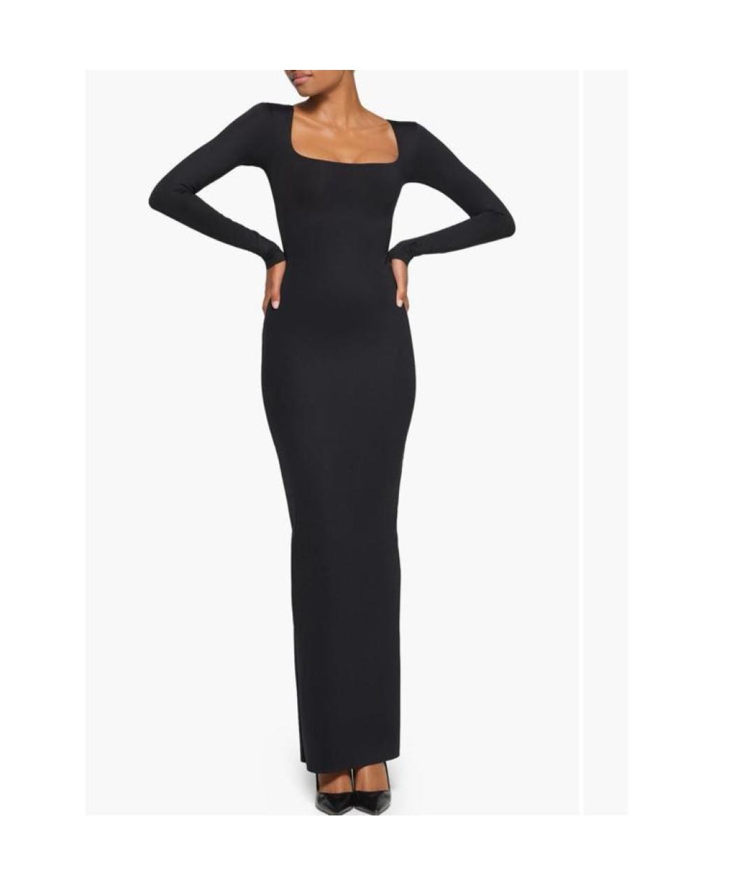 SKIMS Черное полиамидовое повседневное платье, фото 2