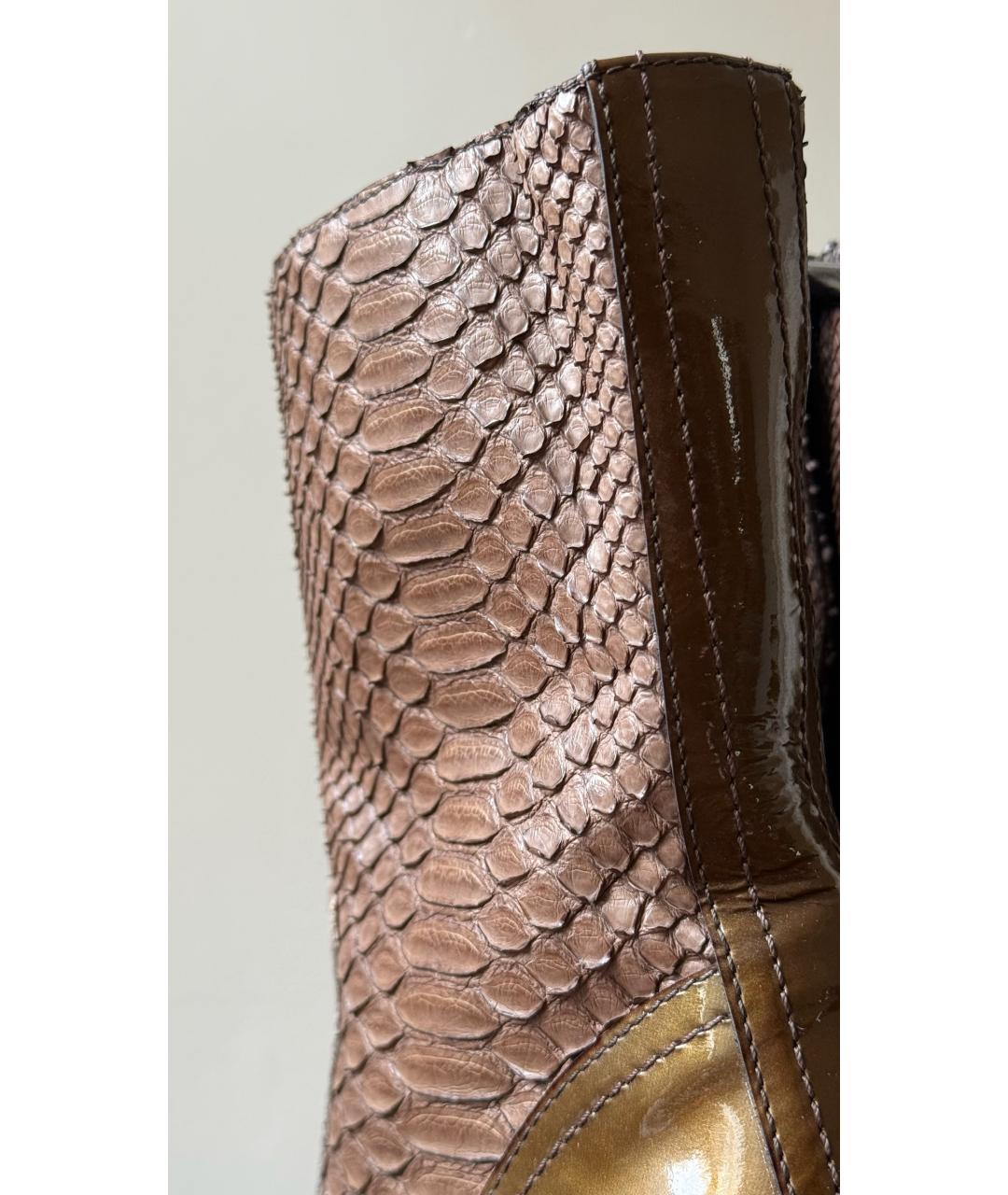 RICK OWENS Коричневые кожаные ботинки, фото 5