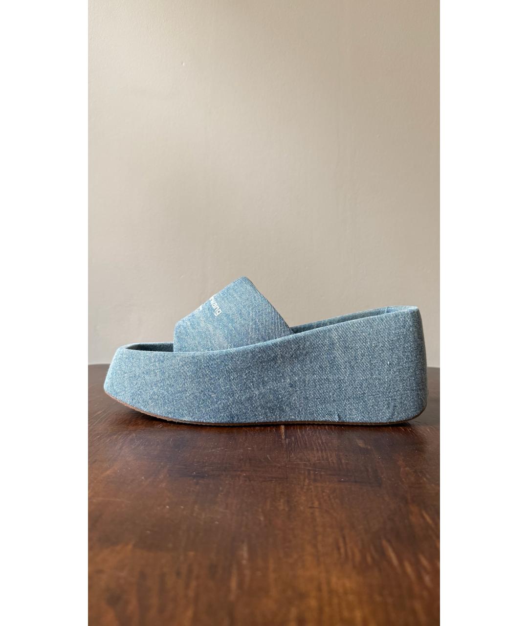 ALEXANDER WANG Голубые шлепанцы, фото 7