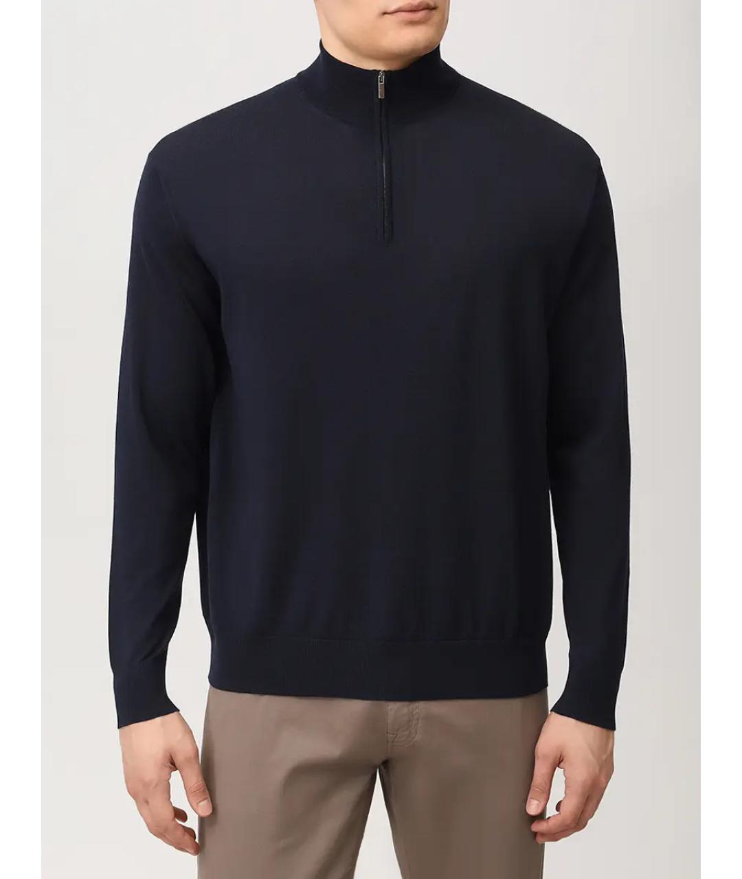 PAUL & SHARK Темно-синий шерстяной джемпер / свитер, фото 4