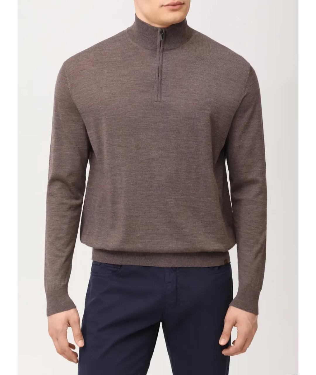 PAUL & SHARK Коричневый шерстяной джемпер / свитер, фото 4