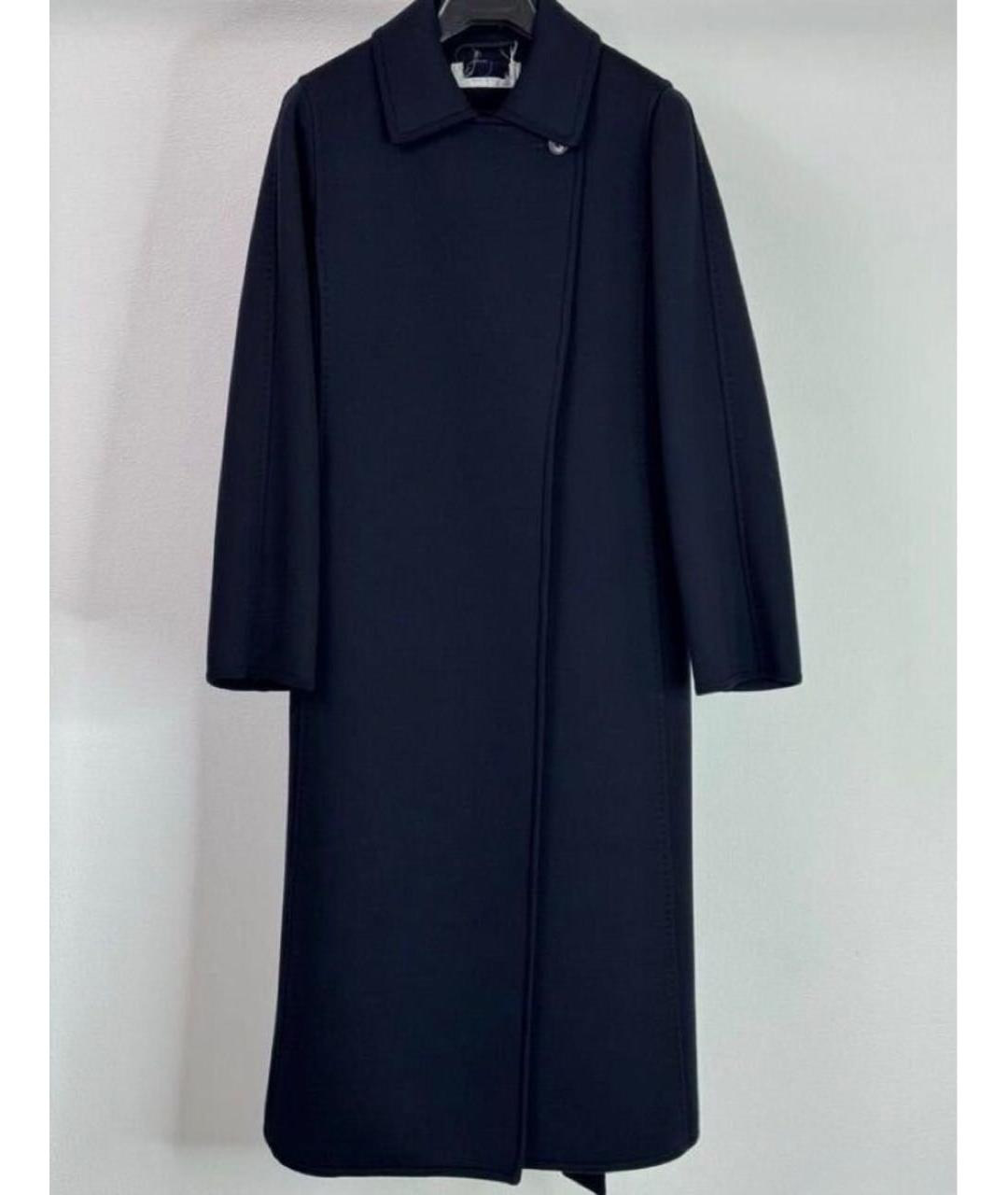 MAX MARA Темно-синее шерстяное пальто, фото 7