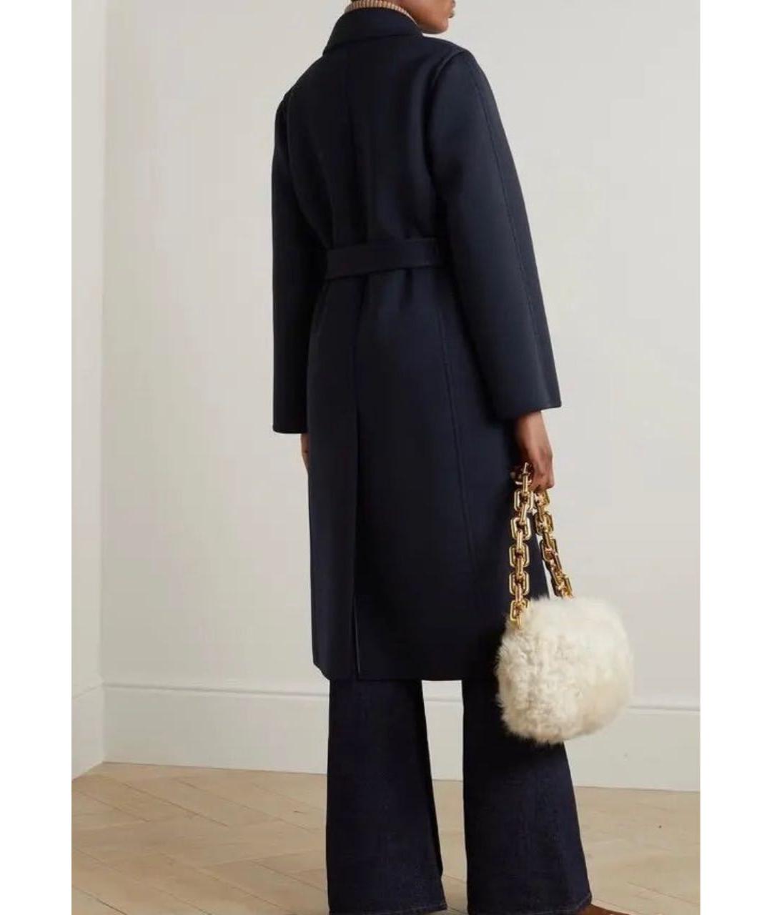 MAX MARA Темно-синее шерстяное пальто, фото 2