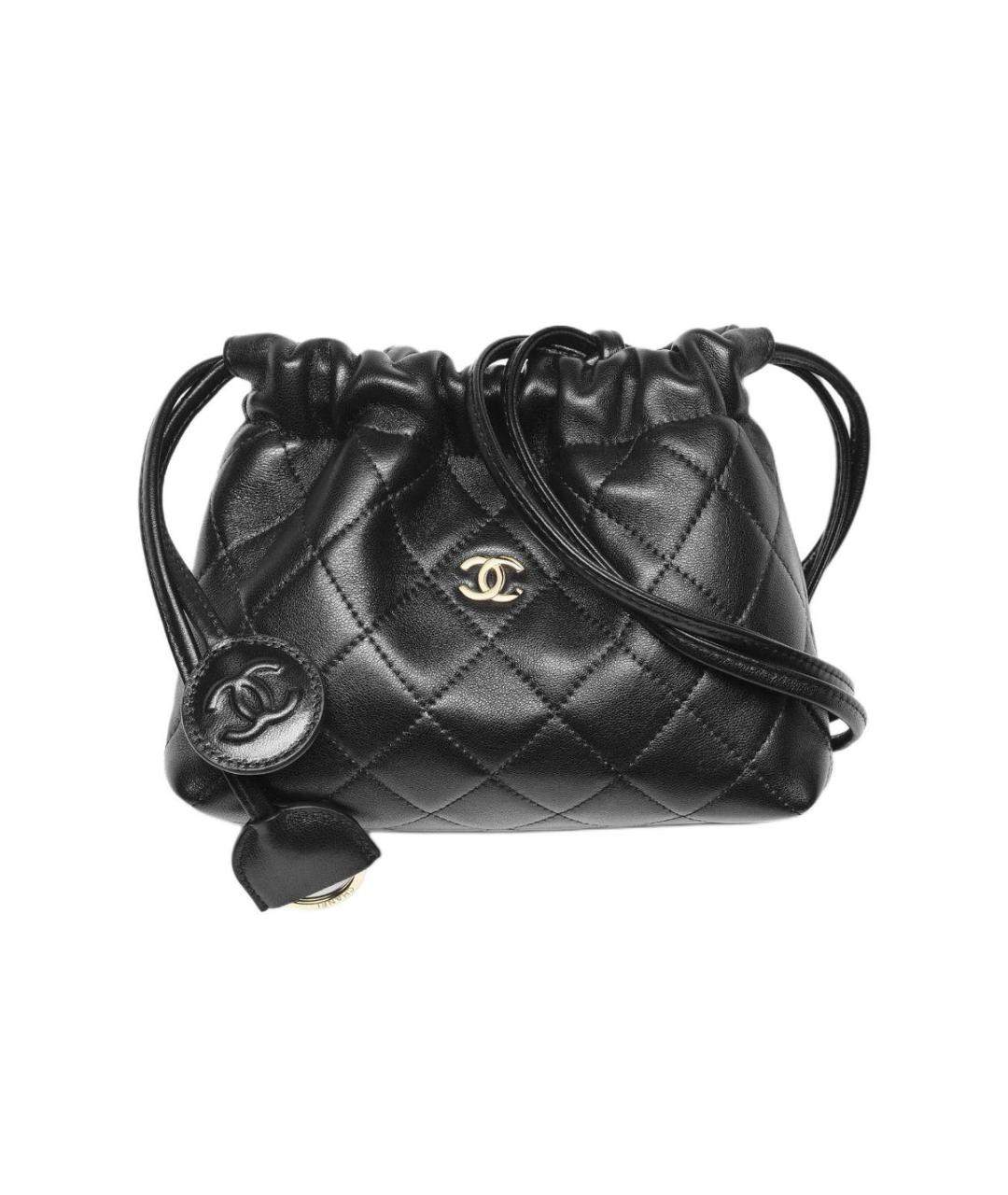 CHANEL Черная кожаная сумка через плечо, фото 1