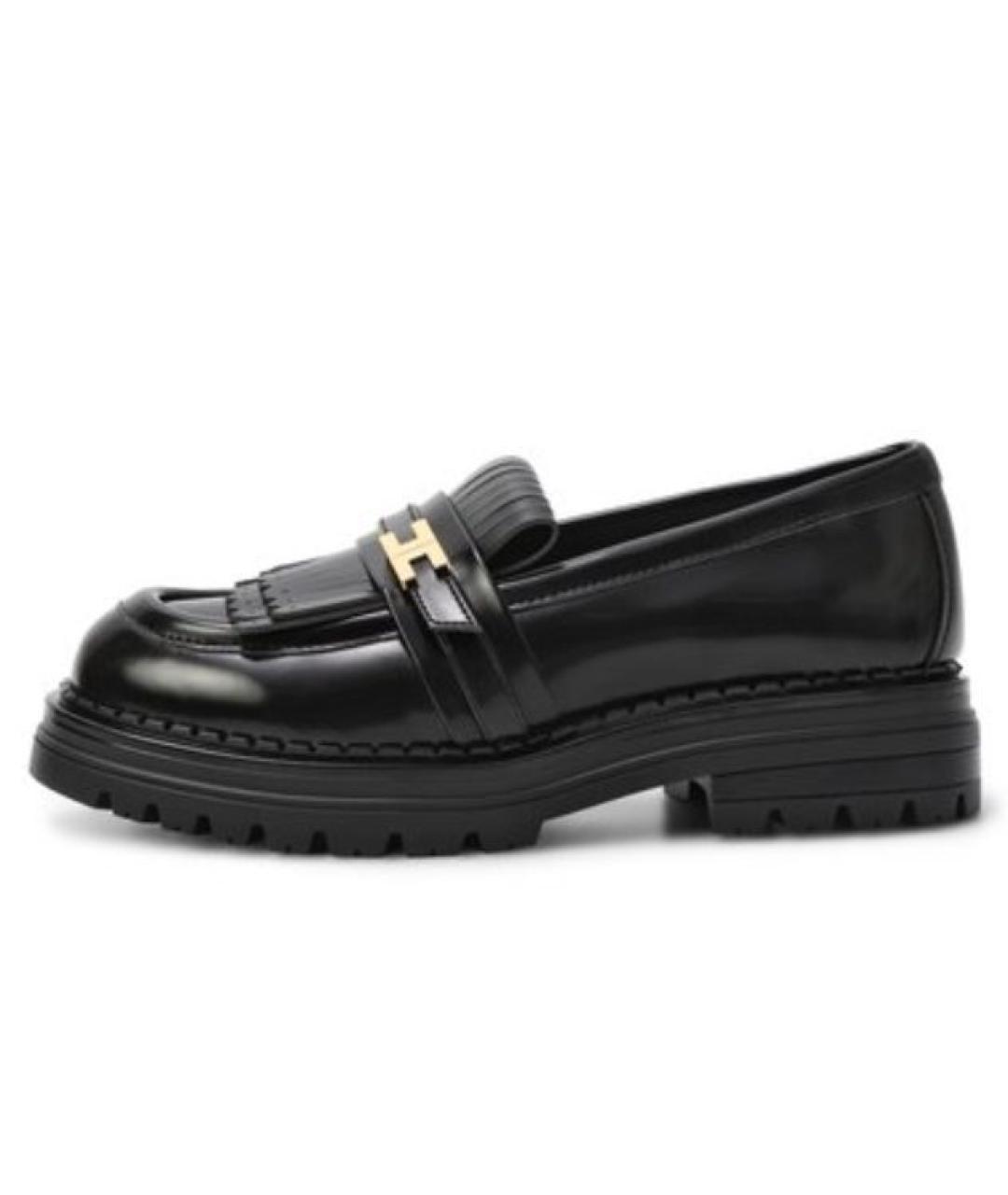 ELISABETTA FRANCHI Черные кожаные лоферы, фото 6