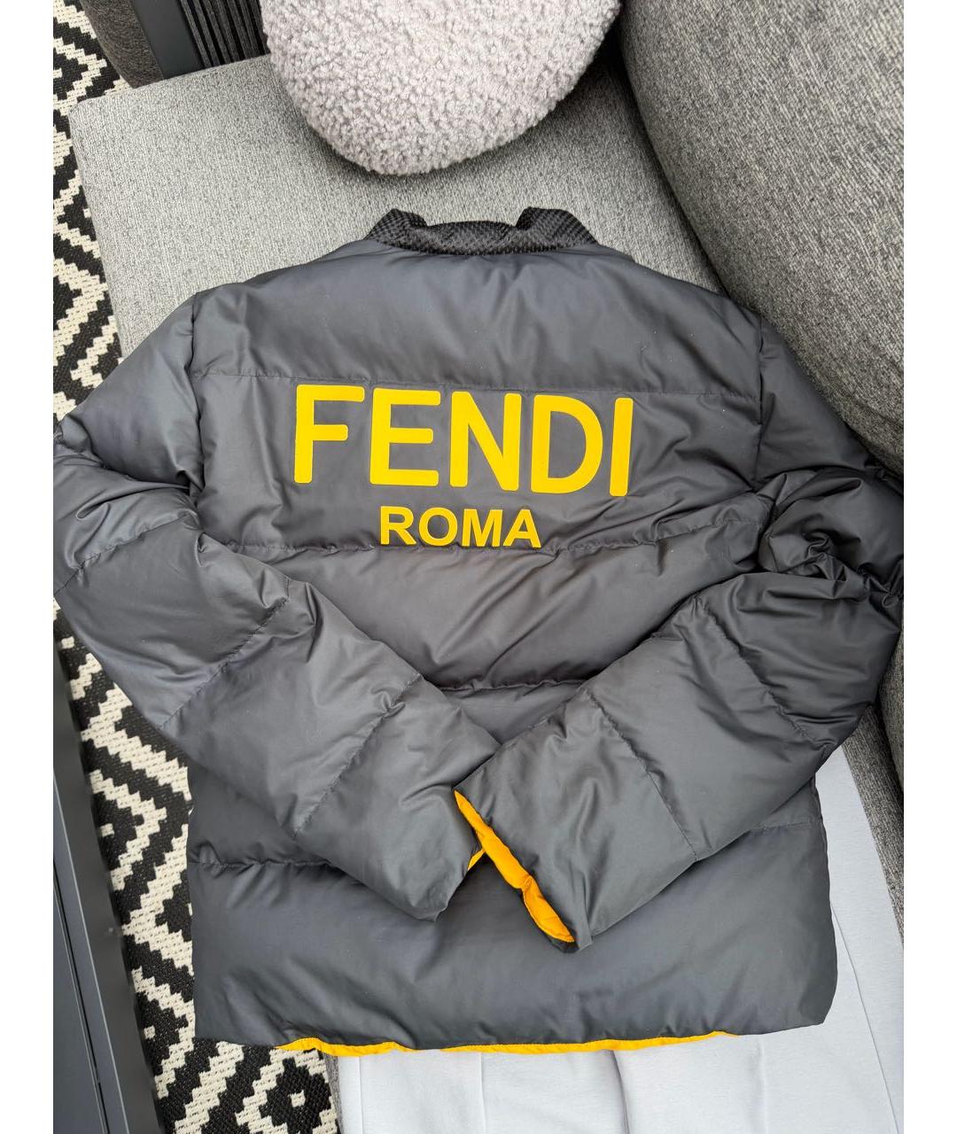 FENDI Черный пуховик, фото 5