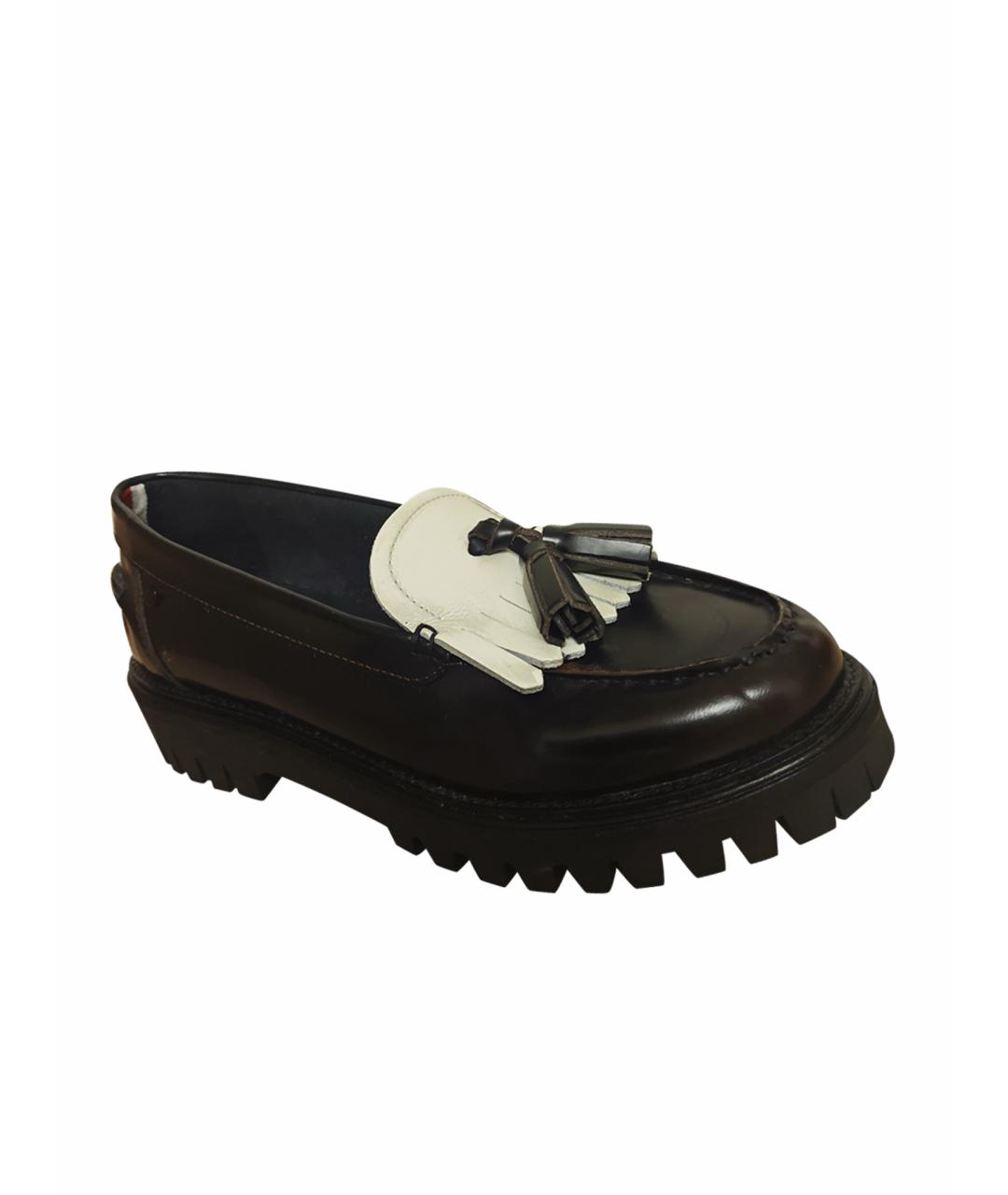 TOMMY HILFIGER Бордовые лоферы из лакированной кожи, фото 1