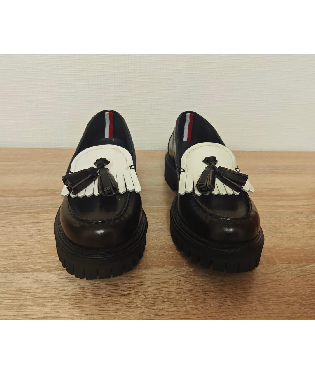 TOMMY HILFIGER Бордовые лоферы из лакированной кожи, фото 2