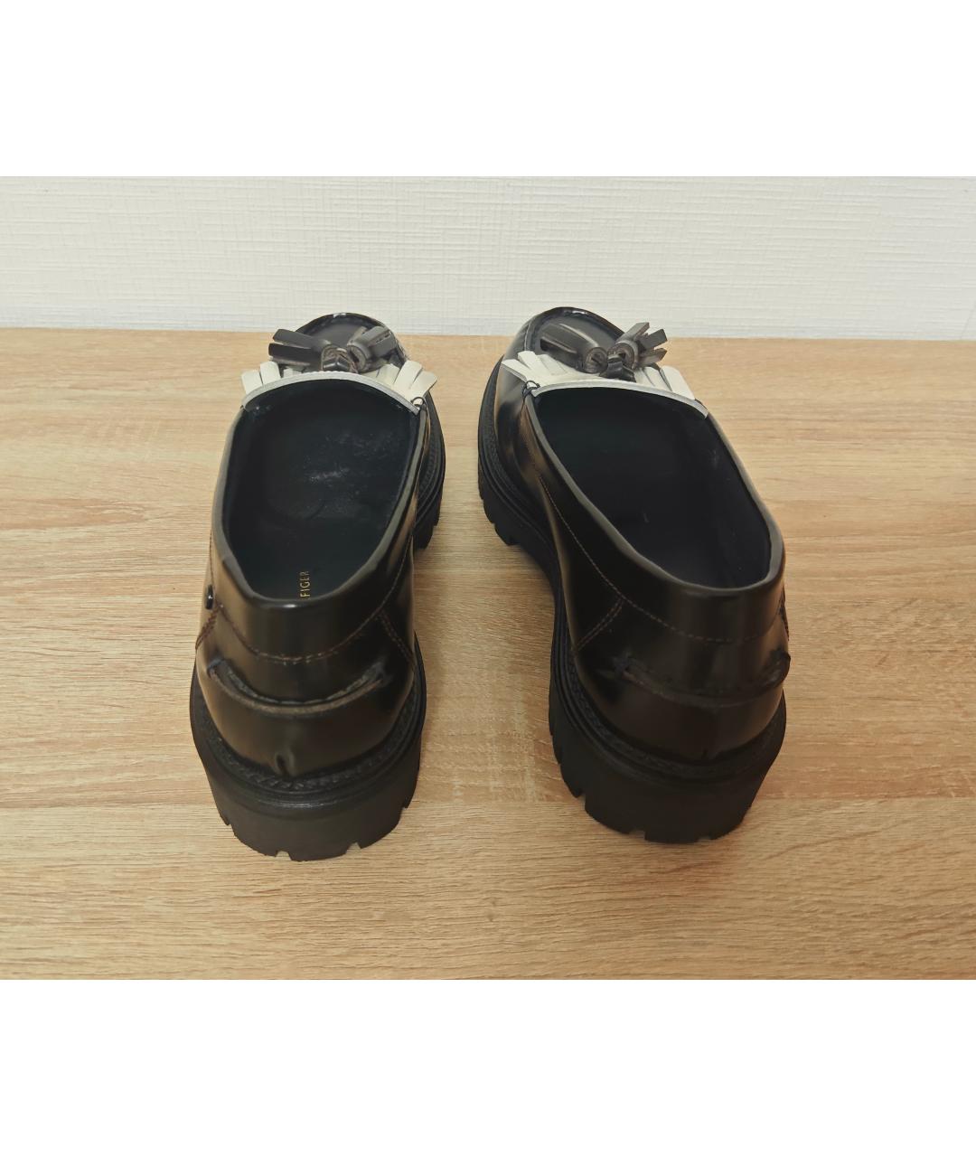 TOMMY HILFIGER Бордовые лоферы из лакированной кожи, фото 4