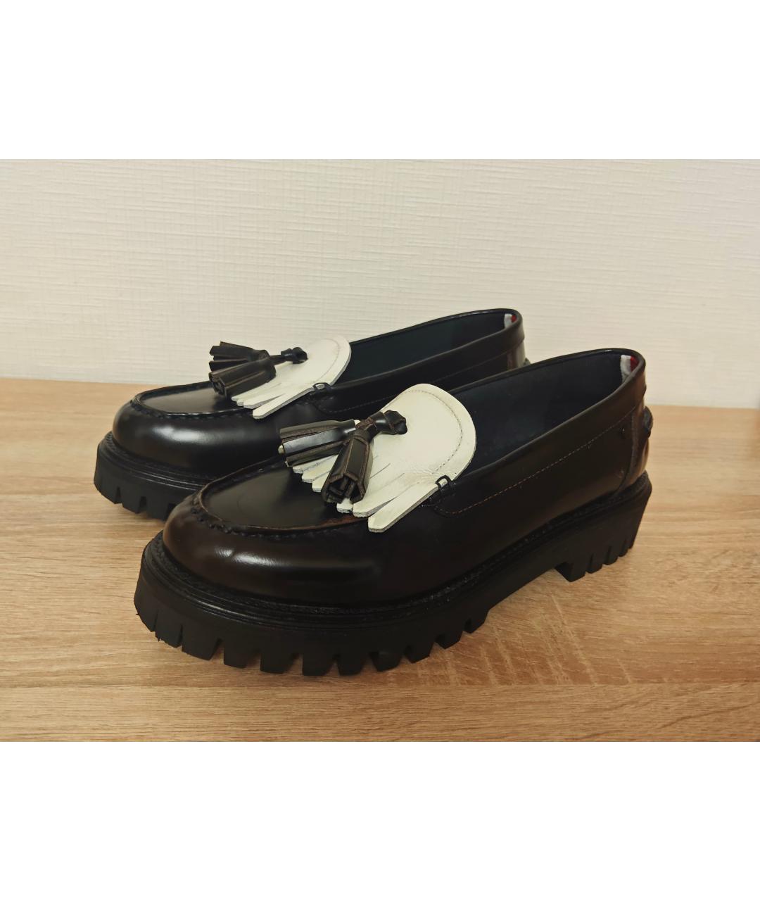 TOMMY HILFIGER Бордовые лоферы из лакированной кожи, фото 7