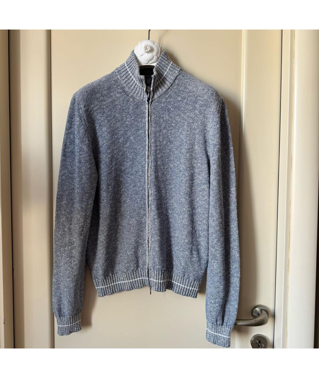 ELEVENTY Голубой хлопковый кардиган, фото 9