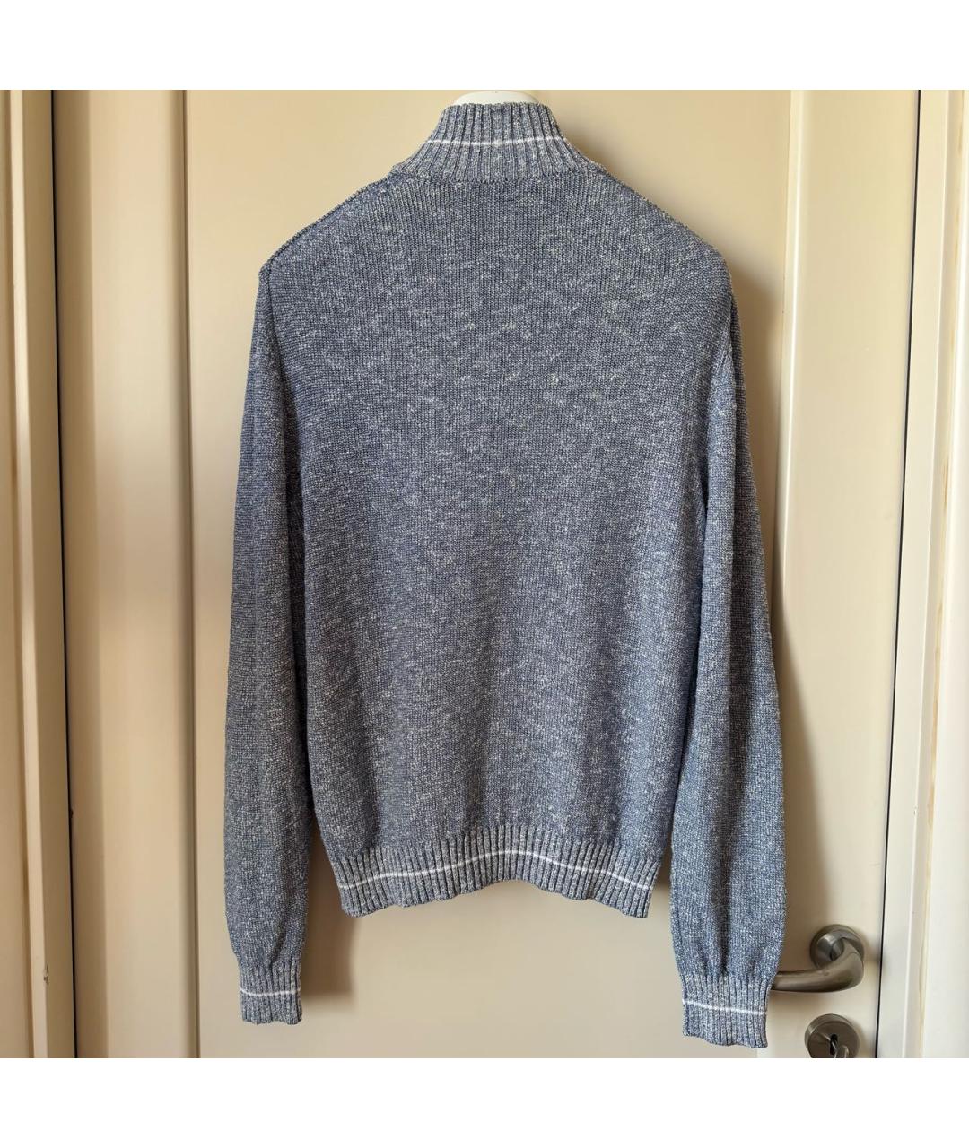 ELEVENTY Голубой хлопковый кардиган, фото 2