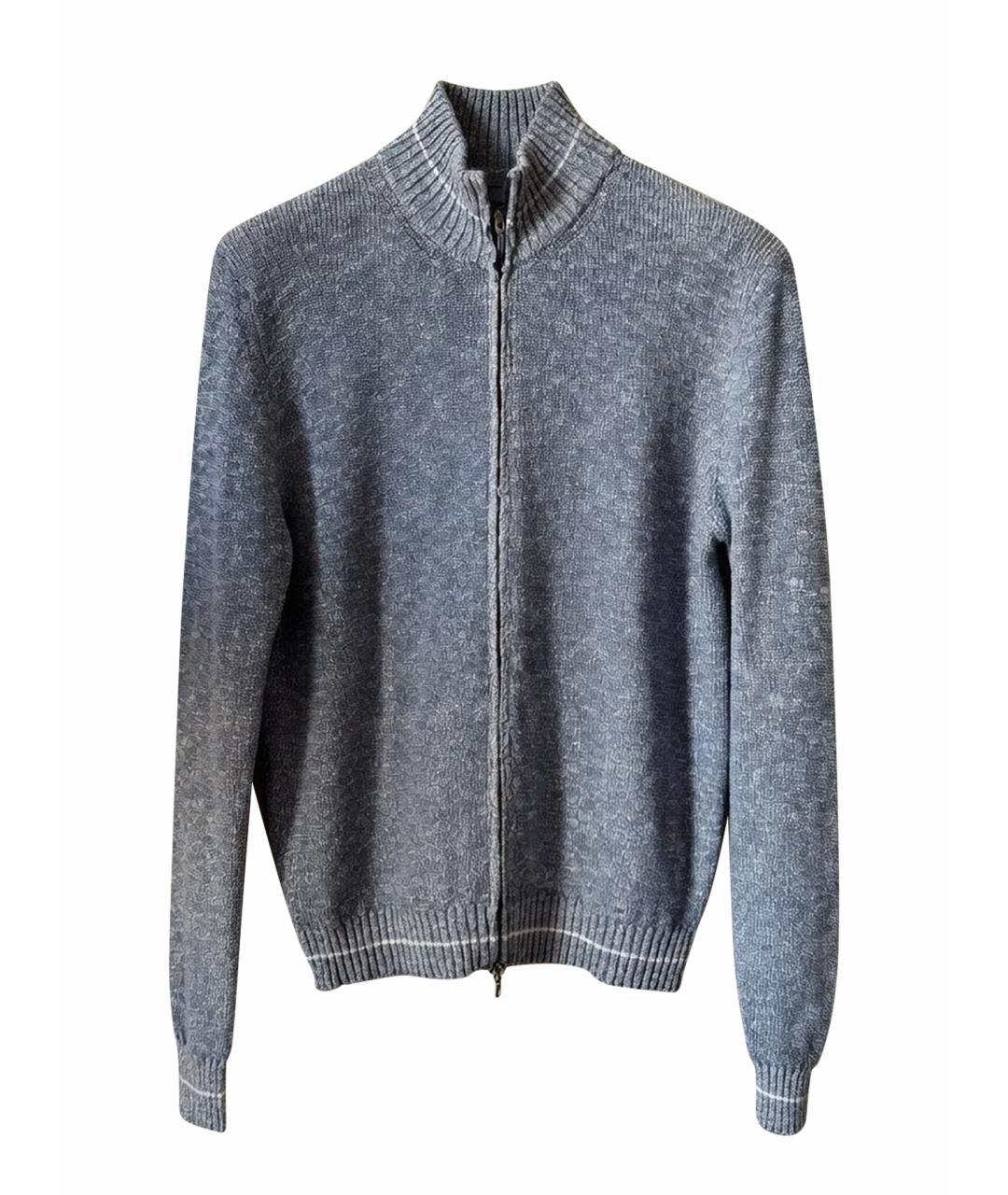 ELEVENTY Голубой хлопковый кардиган, фото 1