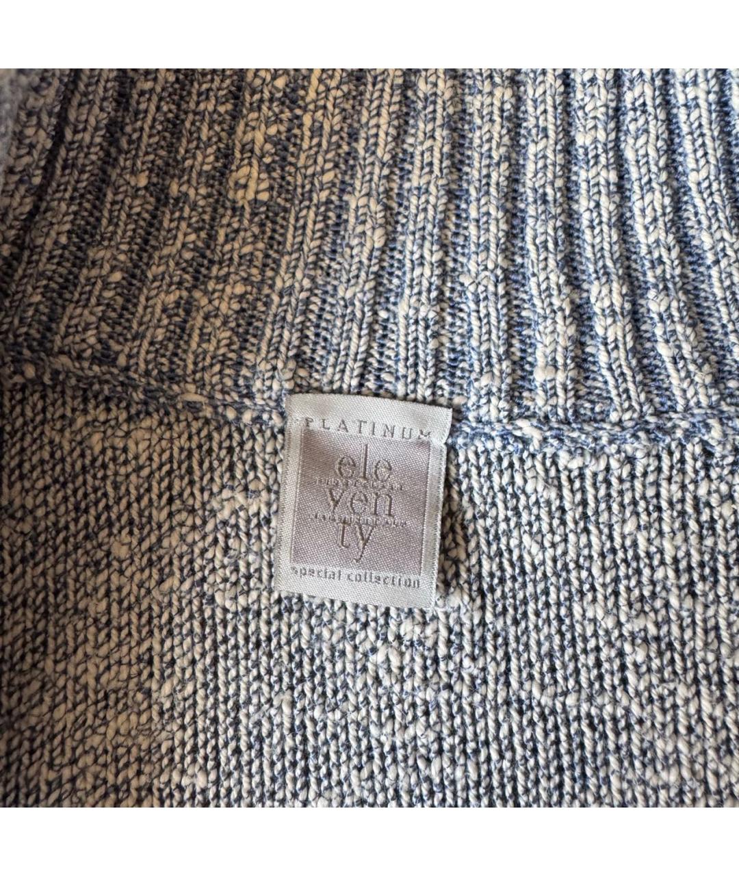 ELEVENTY Голубой хлопковый кардиган, фото 3