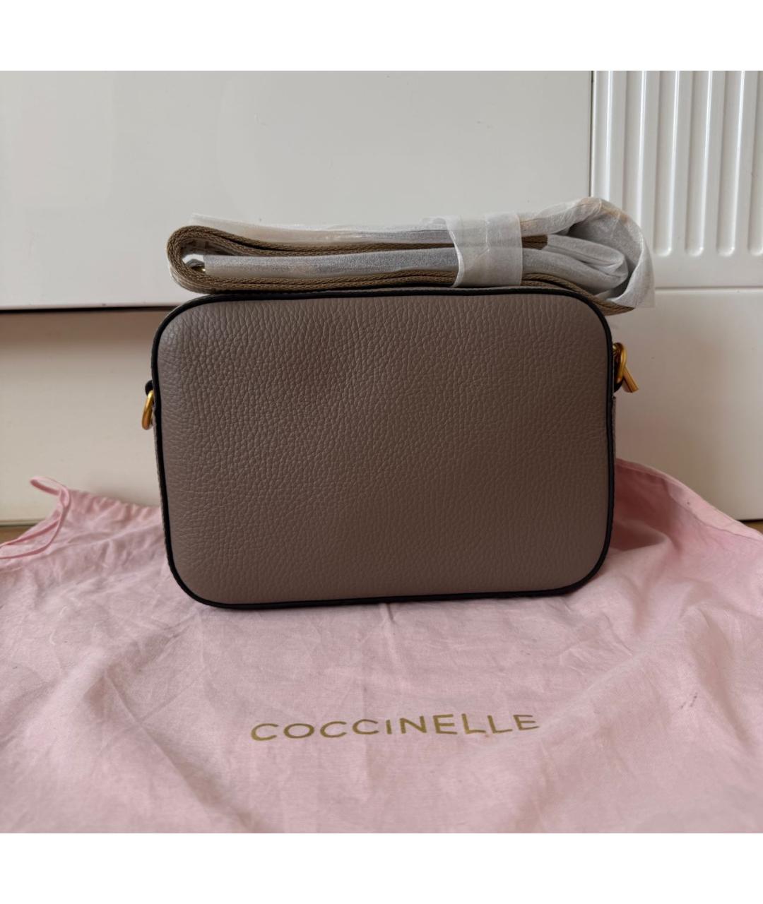 COCCINELLE Коричневая кожаная сумка через плечо, фото 3