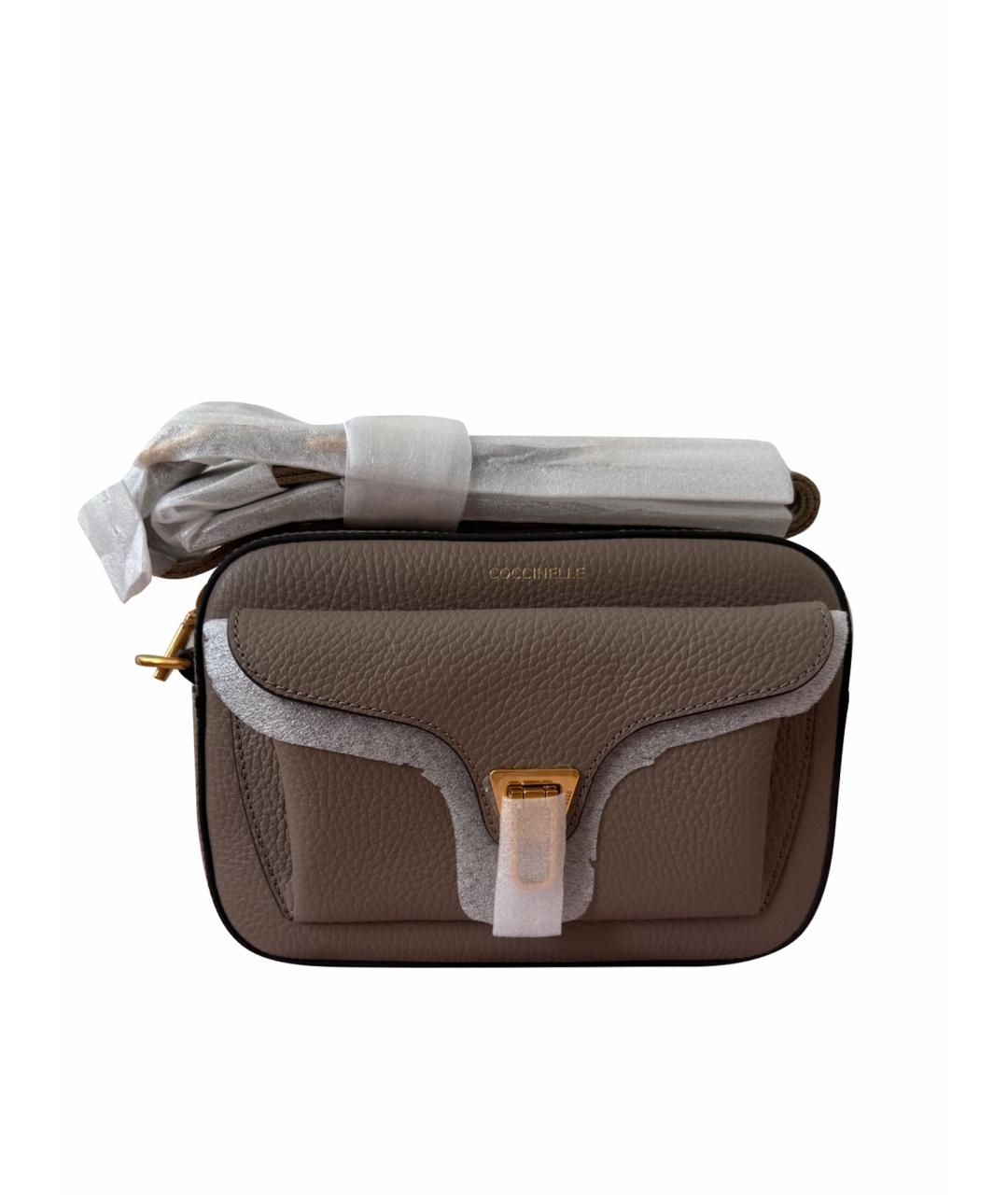 COCCINELLE Коричневая кожаная сумка через плечо, фото 1