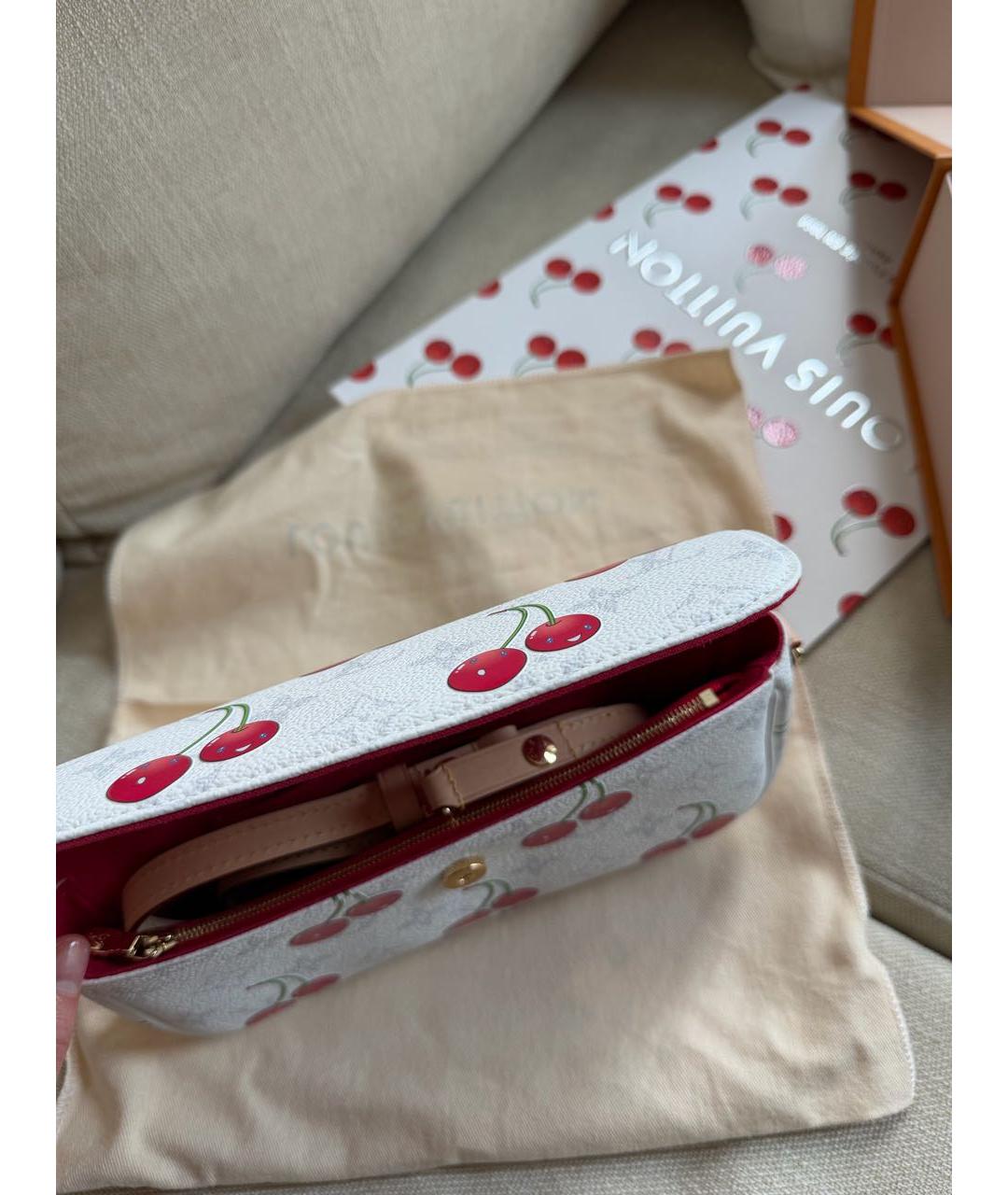 LOUIS VUITTON Белая кожаная сумка через плечо, фото 2