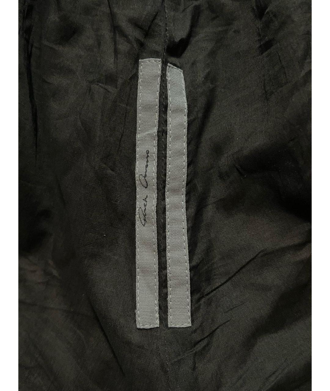 RICK OWENS Черные кожаные шорты, фото 3