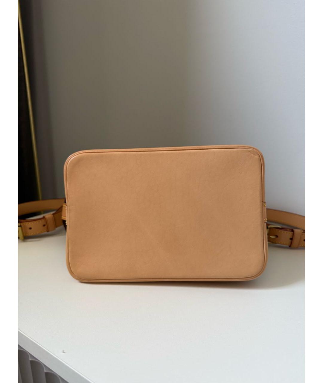 LOUIS VUITTON Коричневая кожаная сумка тоут, фото 6