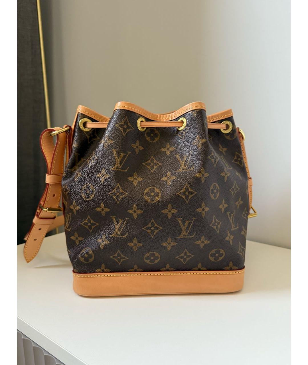 LOUIS VUITTON Коричневая кожаная сумка тоут, фото 2