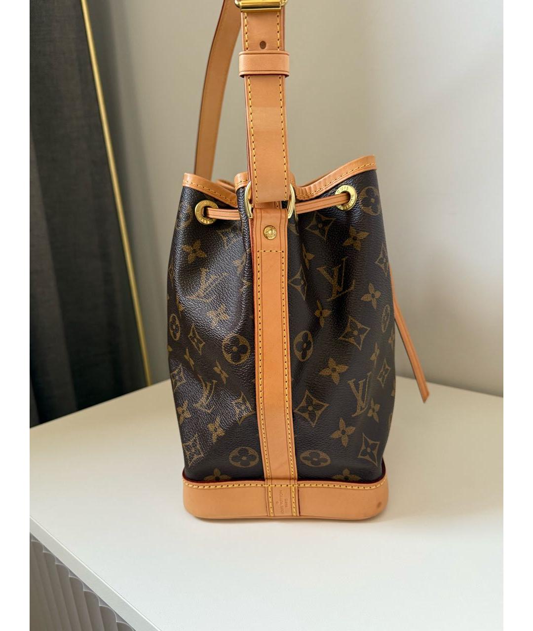 LOUIS VUITTON Коричневая кожаная сумка тоут, фото 4