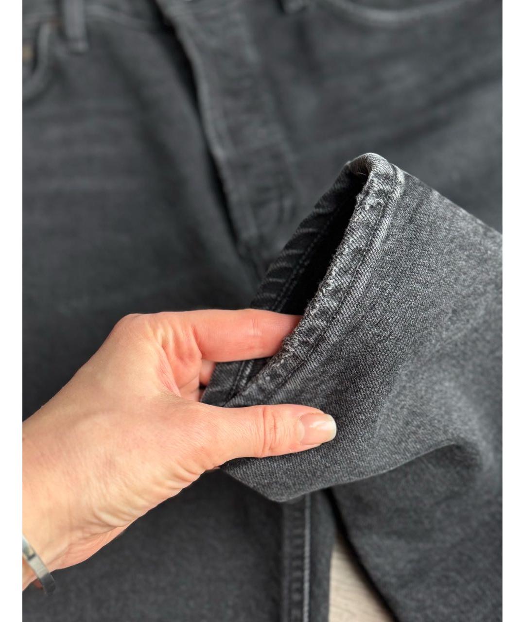 AGOLDE Антрацитовые хлопко-эластановые джинсы слим, фото 4
