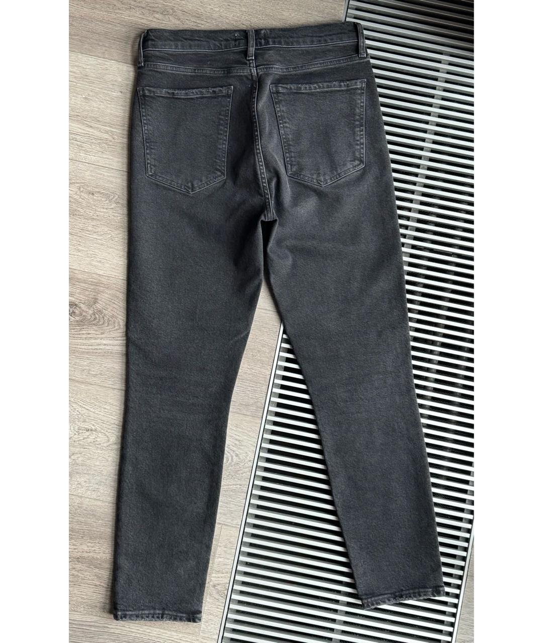 AGOLDE Антрацитовые хлопко-эластановые джинсы слим, фото 2