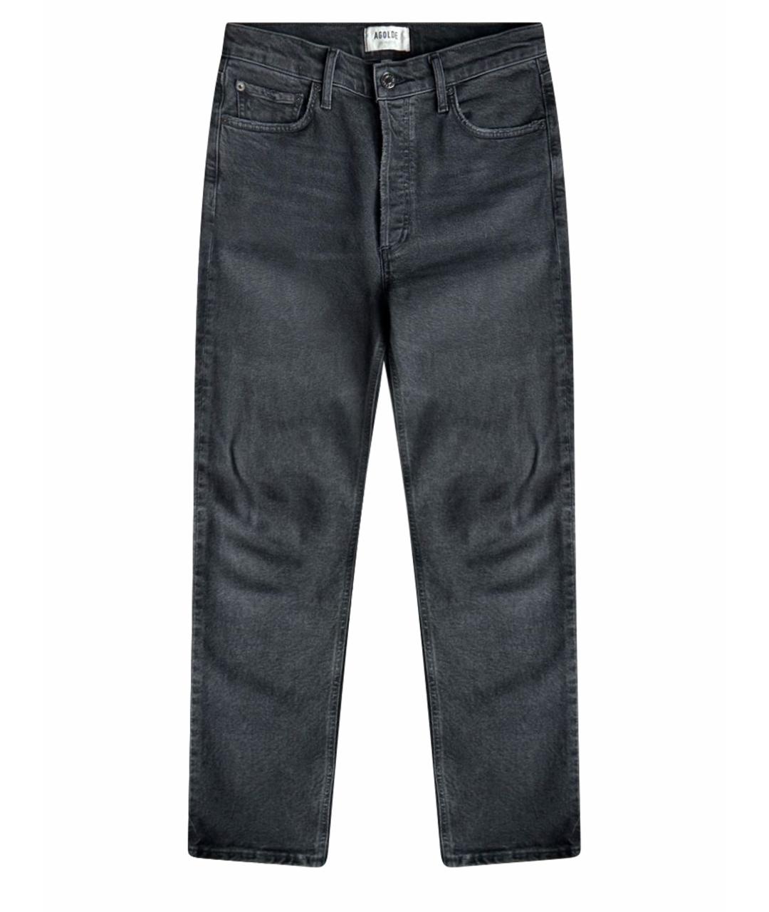 AGOLDE Антрацитовые хлопко-эластановые джинсы слим, фото 1