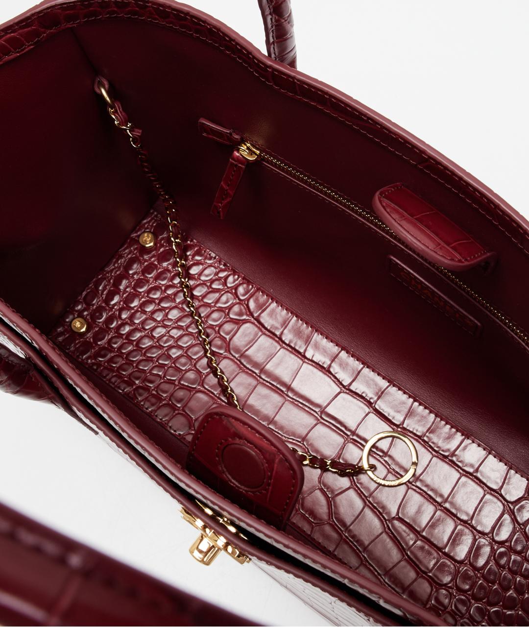 CHANEL Бордовая кожаная сумка тоут, фото 6