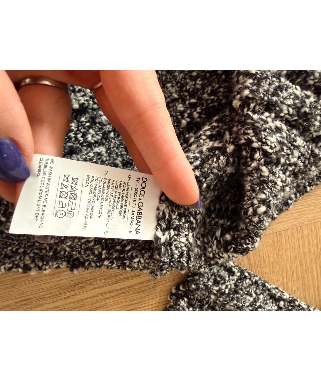 DOLCE&GABBANA Серый шерстяной джемпер / свитер, фото 5