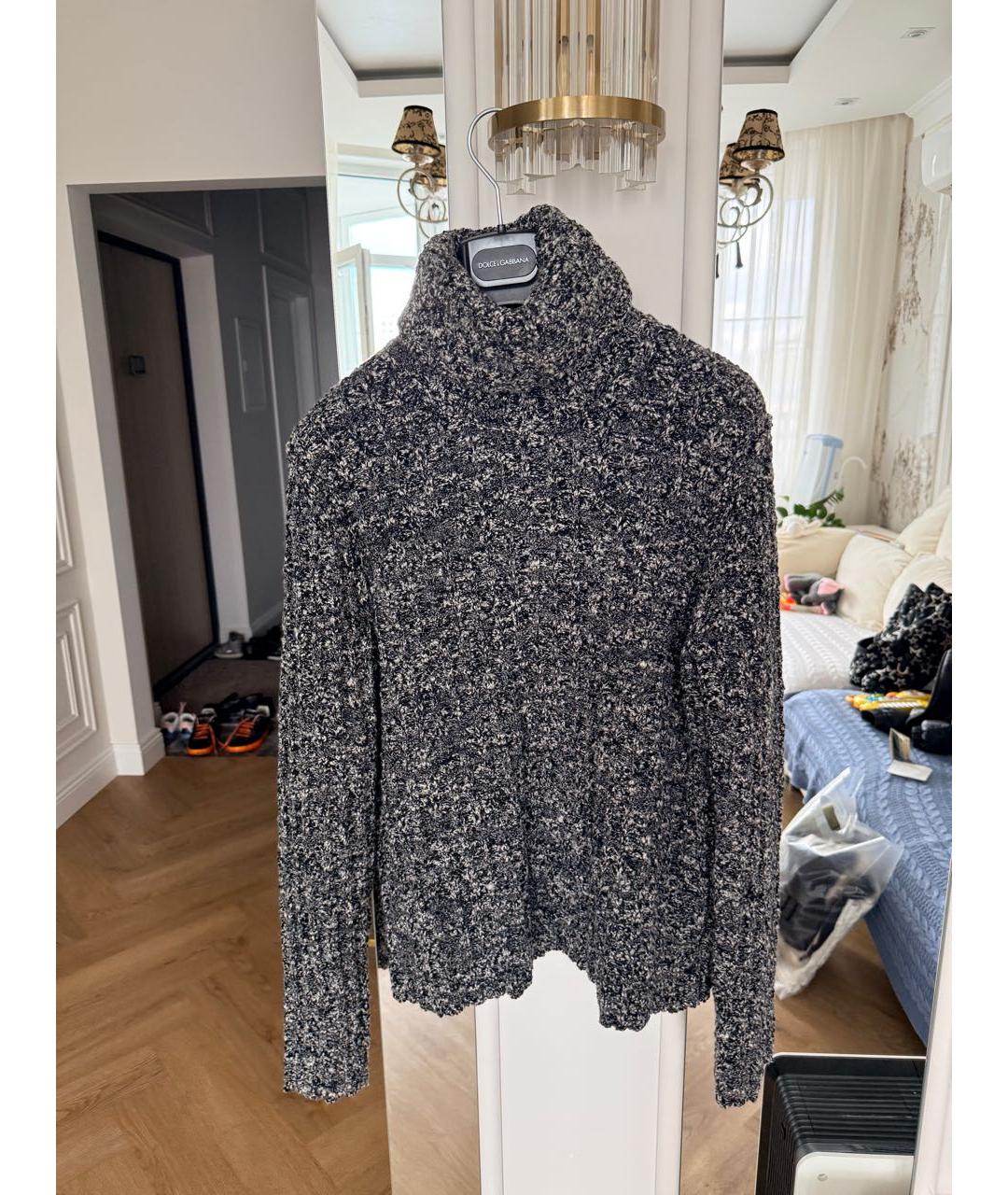 DOLCE&GABBANA Серый шерстяной джемпер / свитер, фото 6