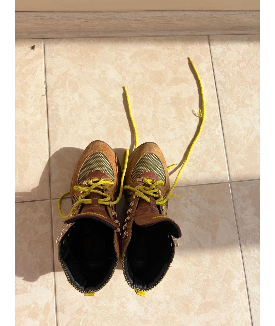 JIMMY CHOO Коричневые замшевые ботинки, фото 3