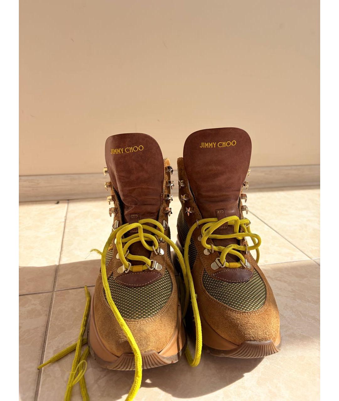 JIMMY CHOO Коричневые замшевые ботинки, фото 2