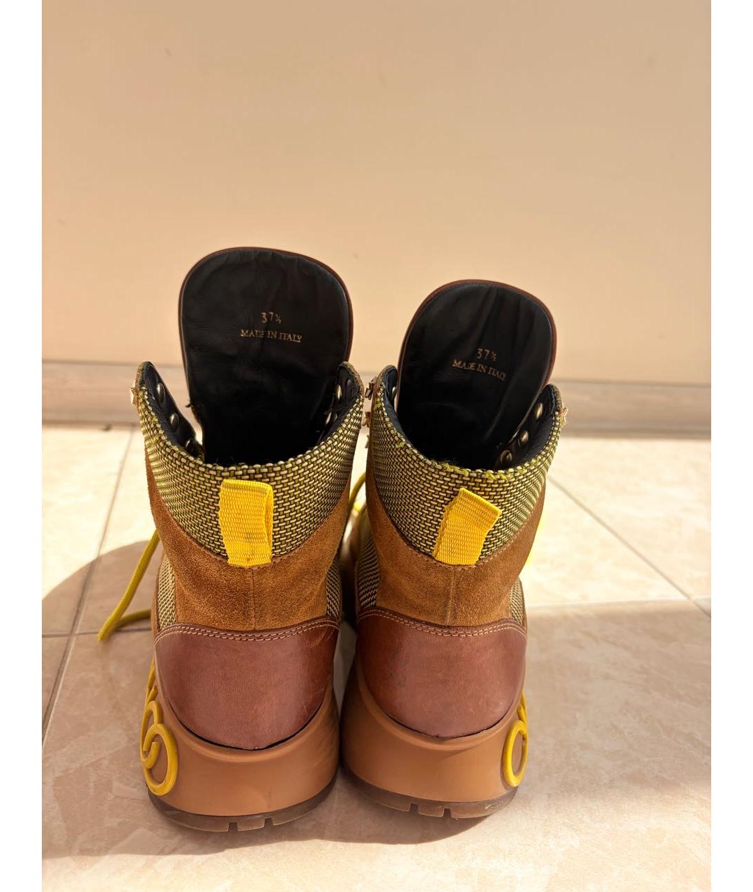 JIMMY CHOO Коричневые замшевые ботинки, фото 4