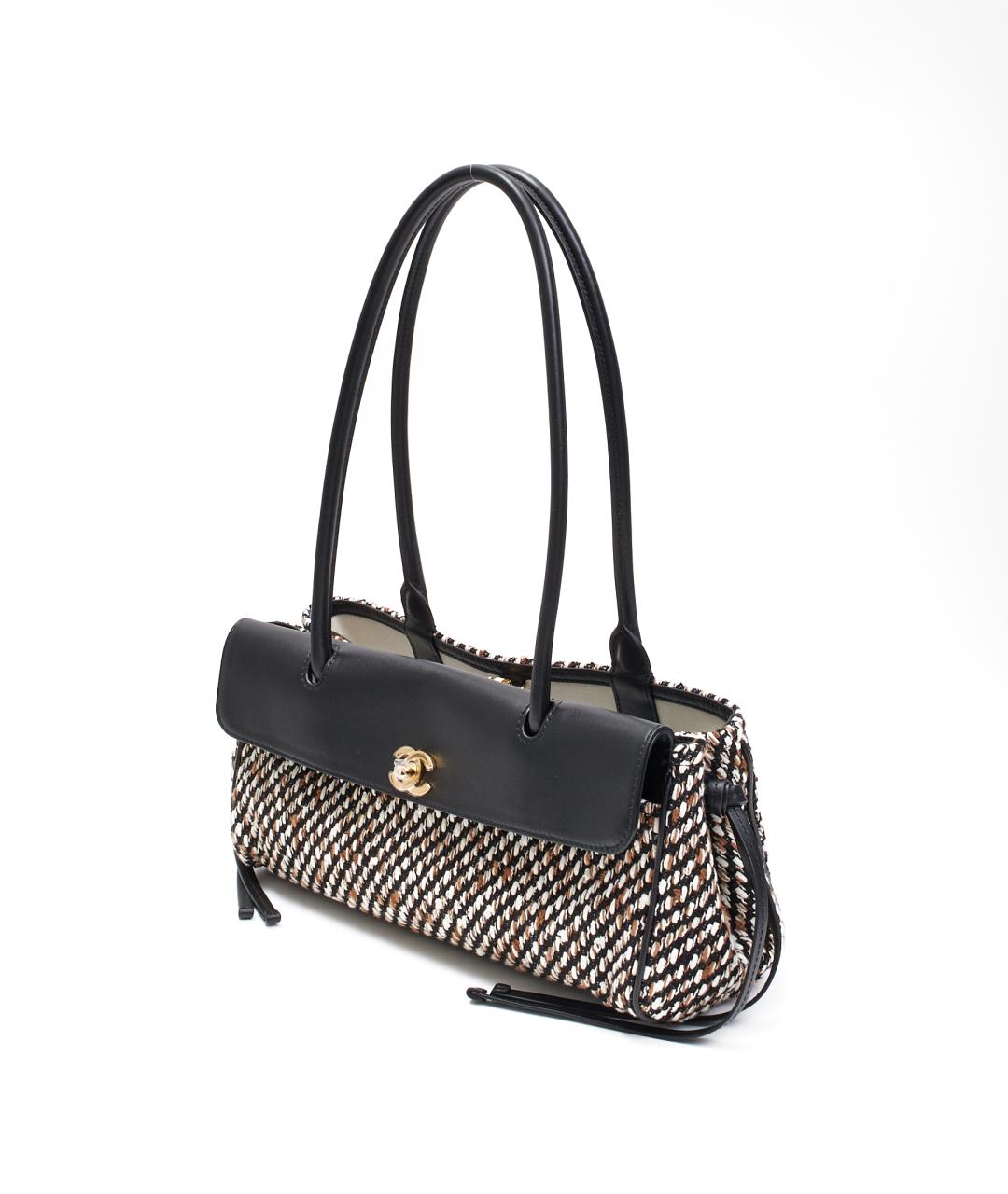 CHANEL Черная кожаная сумка тоут, фото 4