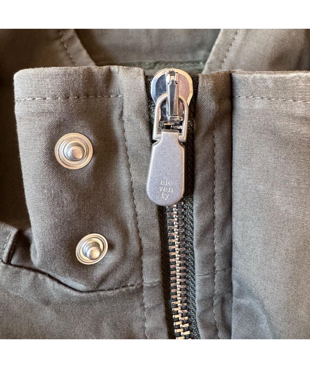 ELEVENTY Хаки хлопковый тренч / плащ, фото 5