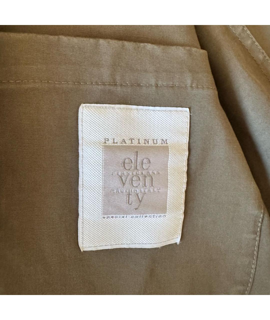 ELEVENTY Хаки хлопковый тренч / плащ, фото 3