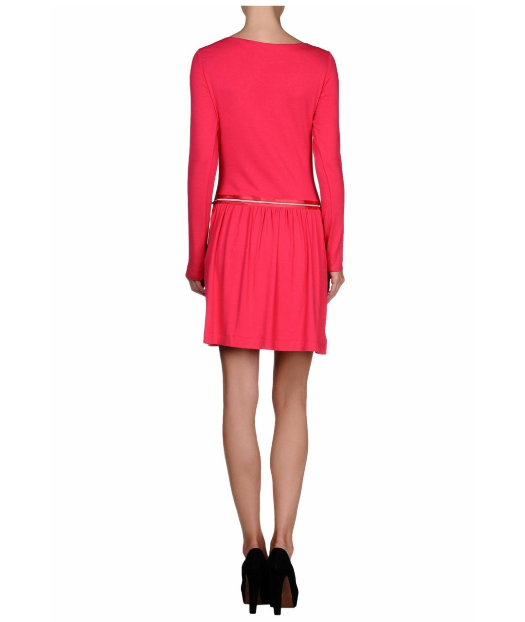 LOVE MOSCHINO Фуксия вискозное повседневное платье, фото 8