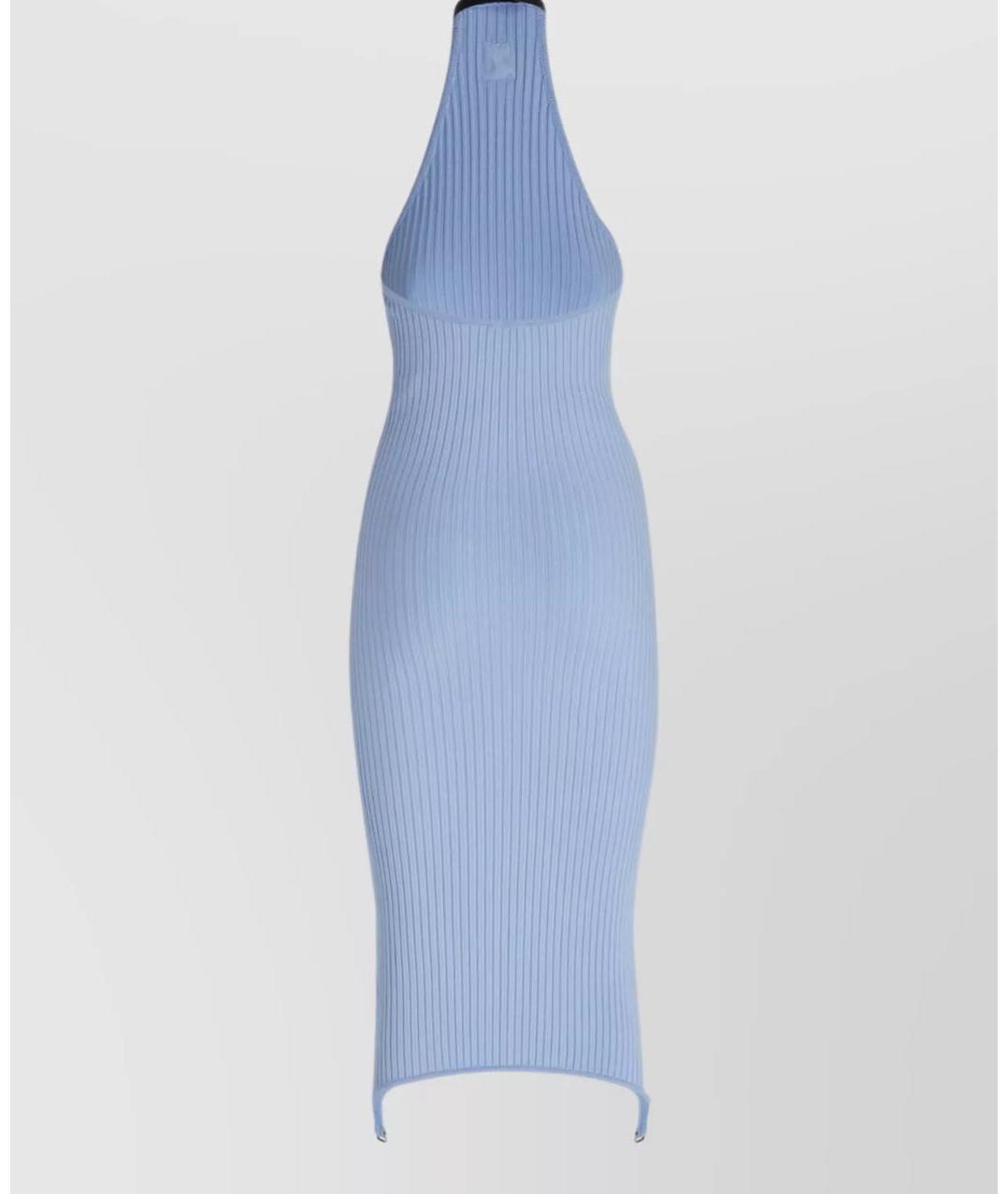 COURREGES Голубое вискозное повседневное платье, фото 7