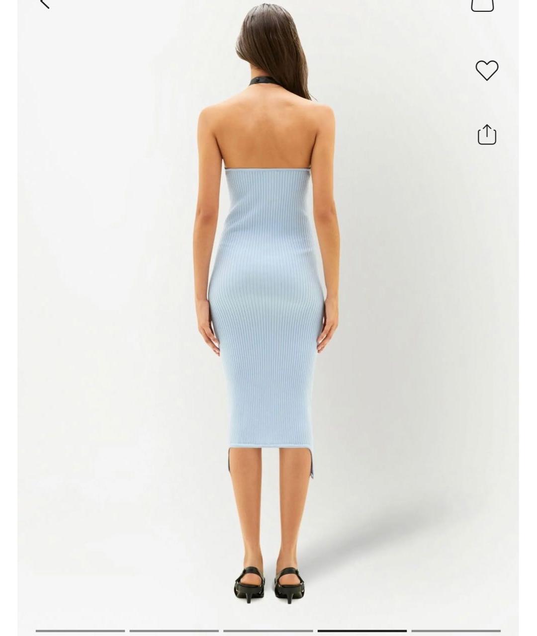 COURREGES Голубое вискозное повседневное платье, фото 3